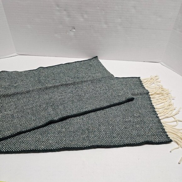100% Lambswool Wool Unisex Men Women Herringbone FOXFORD Scarf Made in Ireland - Picture 4 of 9